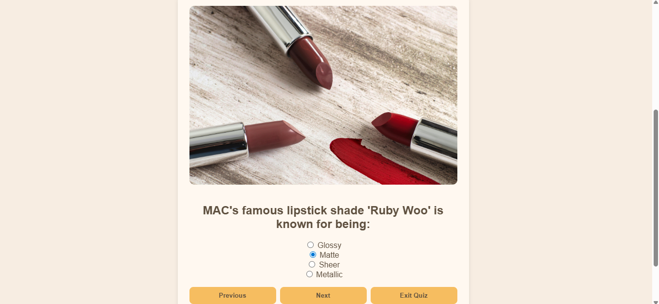 Screenshot of Quiz App 3